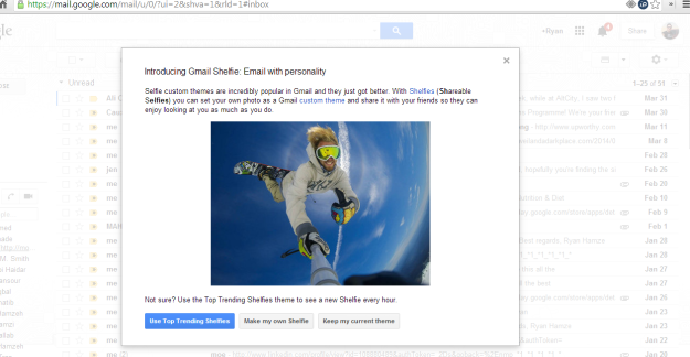 Gmail rides the wave of Selfies with Shelfies